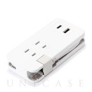 USBポート搭載 AC電源タップ (AC×3/USB-A×1/USB-C×1) (ホワイト)