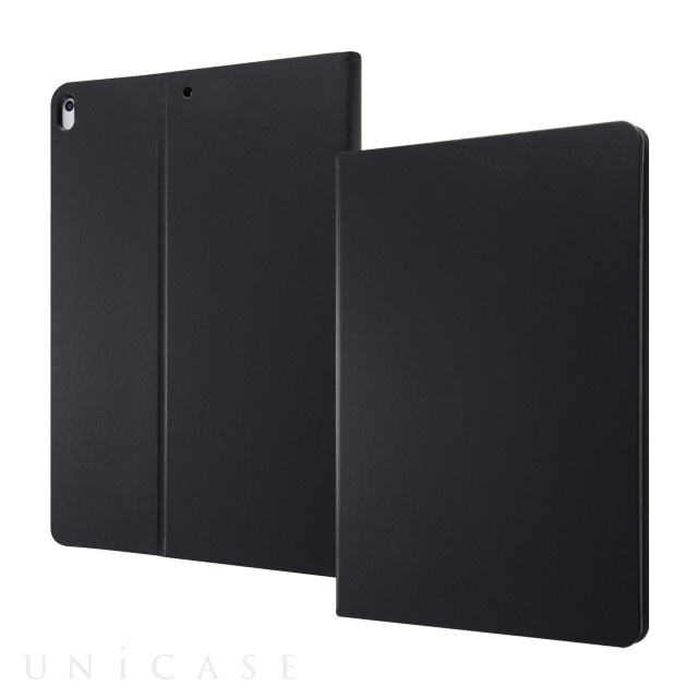 【iPad Air(10.5inch)(第3世代)/Pro(10.5inch) ケース】レザーケース スタンド機能付き (ブラック)