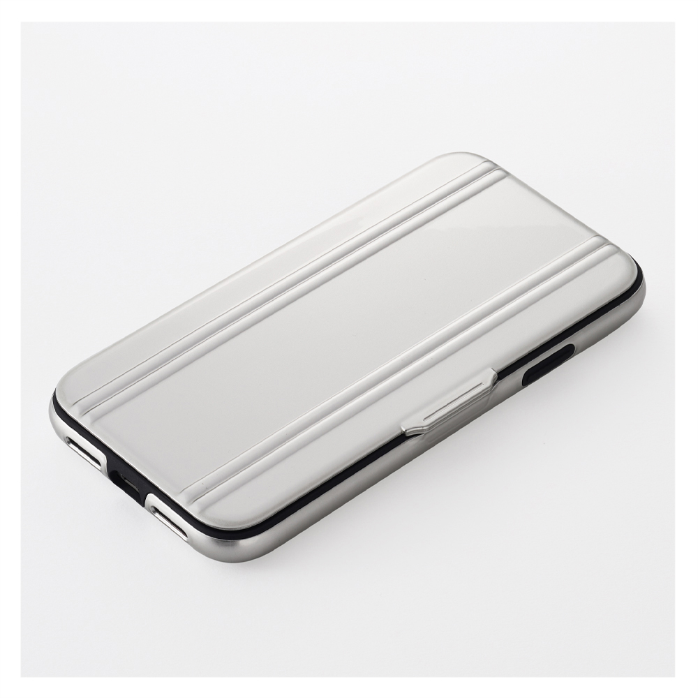 【iPhone11/XR ケース】ZERO HALLIBURTON Hybrid Shockproof Flip case for iPhone11 (Silver)サブ画像
