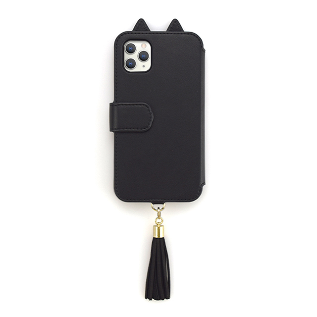 【iPhone11 Pro ケース】Tassel Tail Cat Flip Case for iPhone11 Pro (black)goods_nameサブ画像