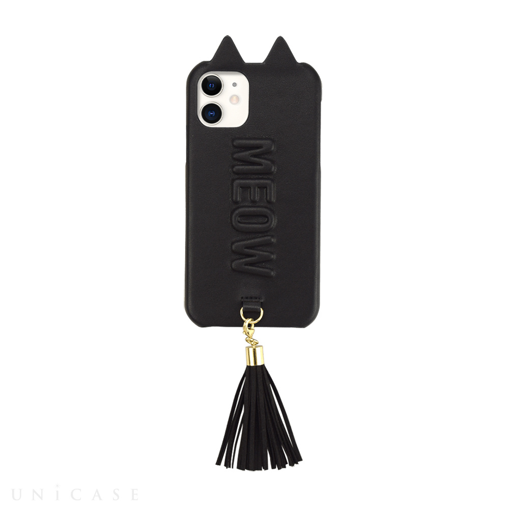 【iPhone11/XR ケース】Tassel Tail Cat Case for iPhone11 (black)