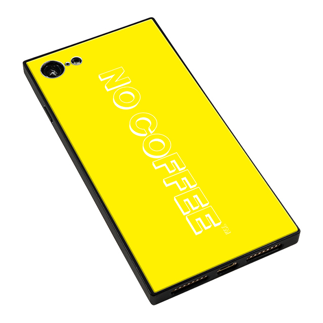 【iPhone8/7 ケース】NO COFFEE スクエア型 ガラスケース (NC LOGO Yellow White)サブ画像