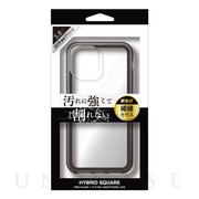 【iPhone11 Pro ケース】背面型繊維ガラスケース HYBRID SQUARE (Clear Black)