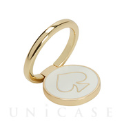 RING STAND (SPADE OUTLINE white/gold)