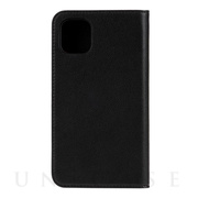 【iPhone11 ケース】2-PIECE FOLIO CASE (Black Leather/White Vertical Logo)