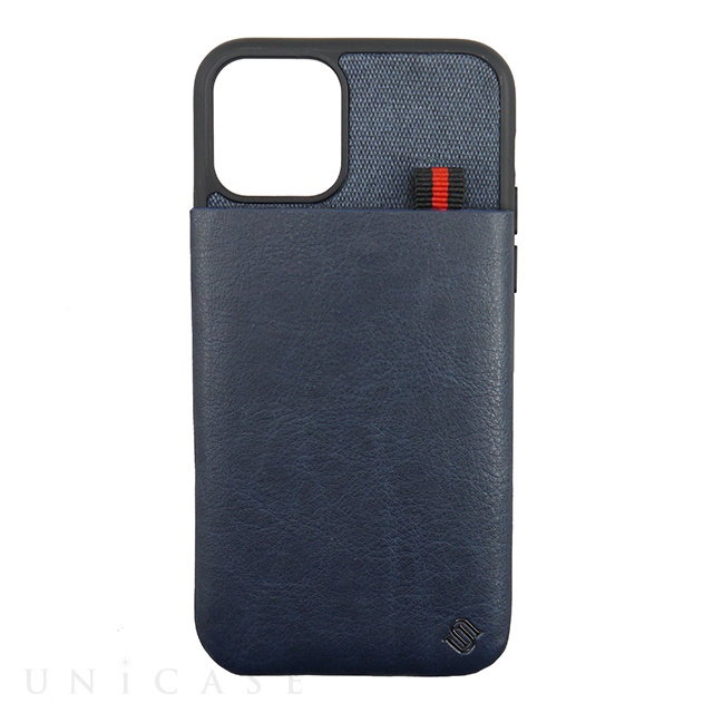 【iPhone11 Pro ケース】PURE -PRACTICAL- FUNCTION BACK SHELL/ESSEX BLUE POCKET