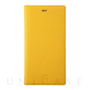 【iPhone11 Pro/XS/X ケース】Shrunken-Calf Leather Book Case (Yellow)