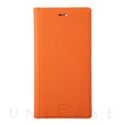 【iPhone11 Pro/XS/X ケース】Shrunken-Calf Leather Book Case (Orange)