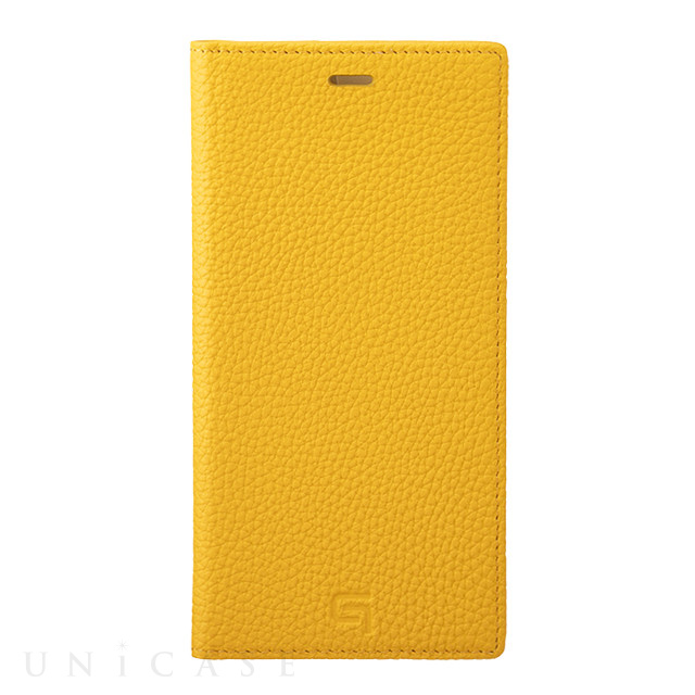 【iPhone11 Pro Max/XS Max ケース】Shrunken-Calf Leather Book Case (Yellow)