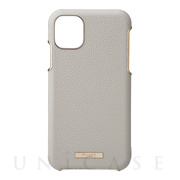 【iPhone11 Pro ケース】“Shrink” PU Leather Shell Case (Greige)