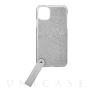 【iPhone11 Pro Max ケース】“TAIL” PU Leather Shell Case (Silver)