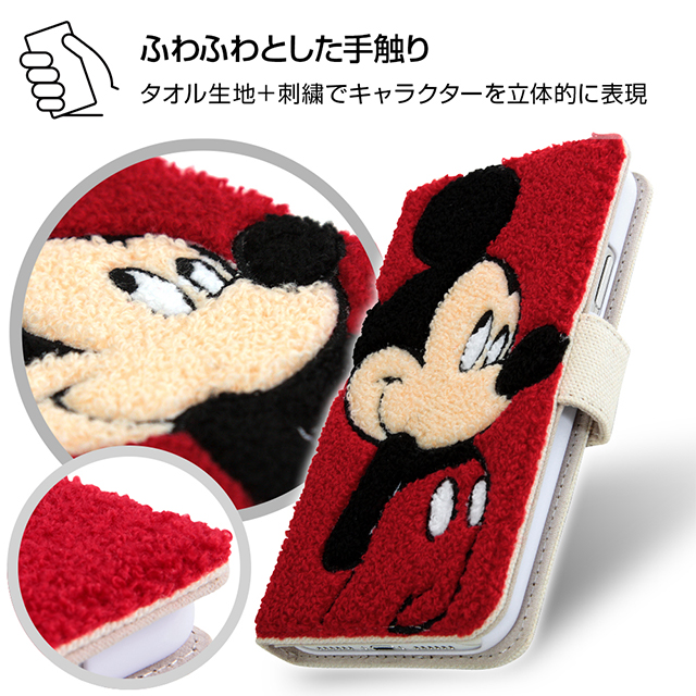【iPhone11/XR ケース】ディズニーキャラクター/サガラ刺繍 手帳型ケース 帆布 (ミッキー)サブ画像