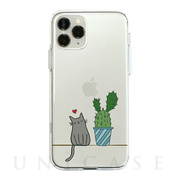 【iPhone11 Pro ケース】ソフトクリアケース (猫とサ...
