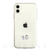 【iPhone11 ケース】ソフトクリアケース (ミニ動物 ペンギン)
