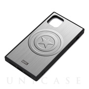 【iPhone11 Pro Max ケース】ガラスハイブリッドケース (キャプテン・アメリカ/シルバー)
