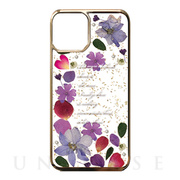 【iPhone11 ケース】Pressed flower case (Purple tone)