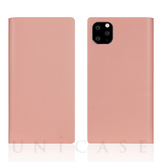 【iPhone11 Pro ケース】Calf Skin Leather Diary (Baby Pink)