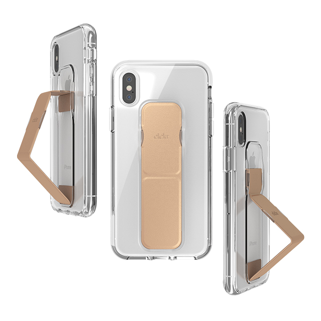 【iPhoneXS/X ケース】CLEAR GRIPCASE FOUNDATION (CLEAR/ROSE GOLD)サブ画像