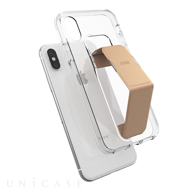 【iPhoneXS/X ケース】CLEAR GRIPCASE FOUNDATION (CLEAR/ROSE GOLD)