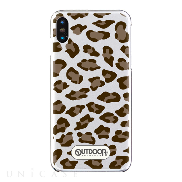 【iPhoneXS/X ケース】OUTDOOR クリアケース (leopard)