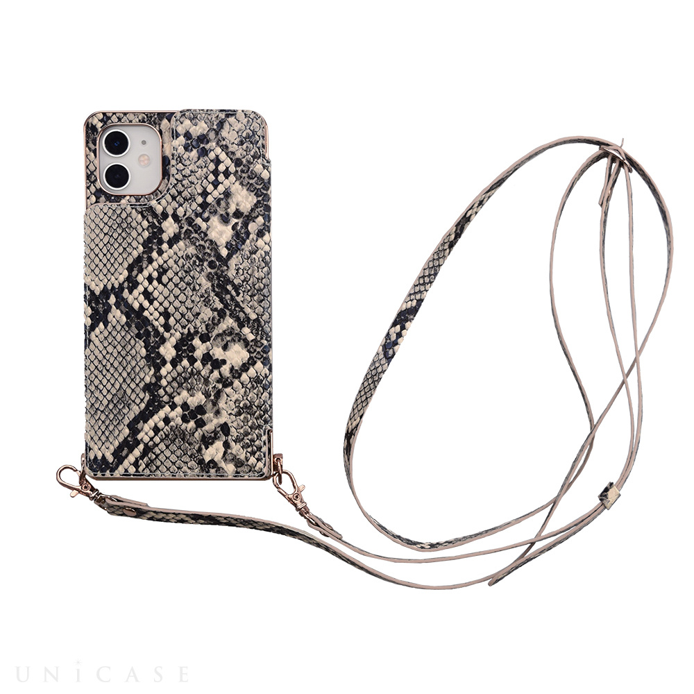 【iPhone11/XR ケース】Cross Body Case Animal Series for iPhone11（python）