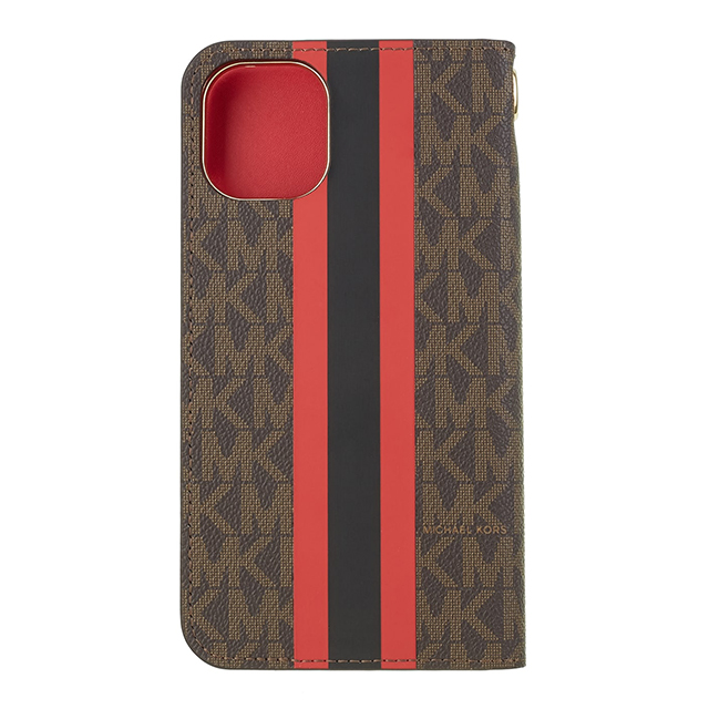 【iPhone11/XR ケース】Folio Case Red Stripe with Charmサブ画像