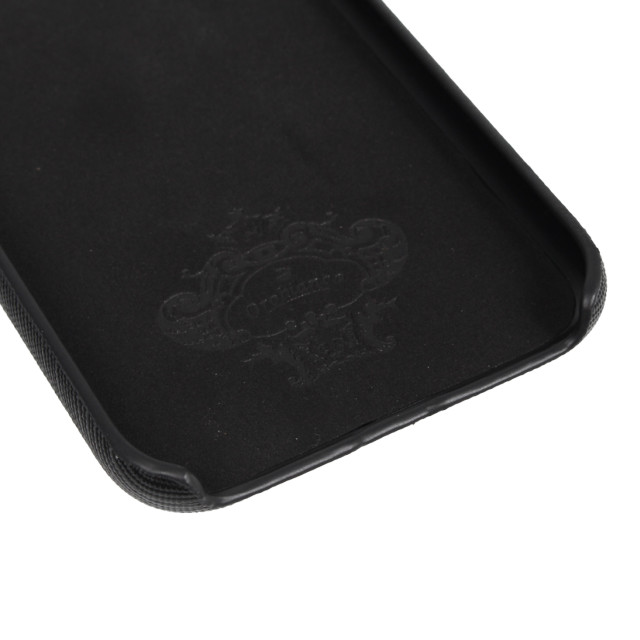 【iPhone11 ケース】“サフィアーノ調” PU Leather Back Case (ブラック)サブ画像