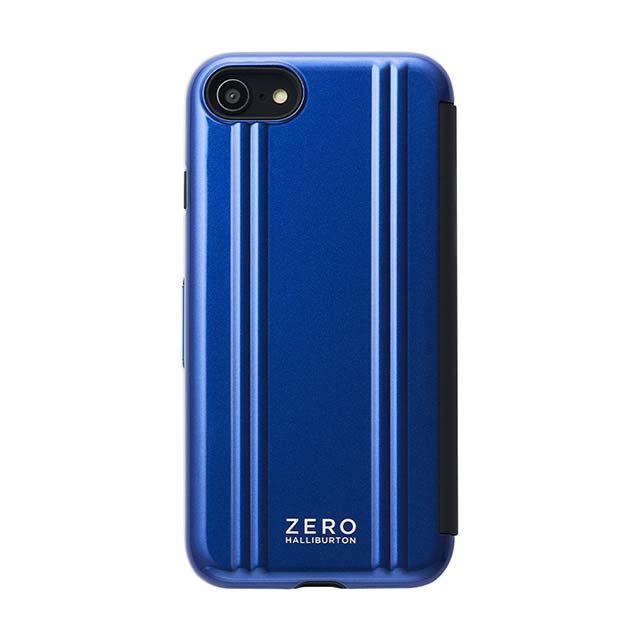 【iPhoneSE(第3/2世代)/8/7 ケース】ZERO HALLIBURTON Hybrid Shockproof Flip Case for iPhoneSE(第2世代) (Blue)サブ画像