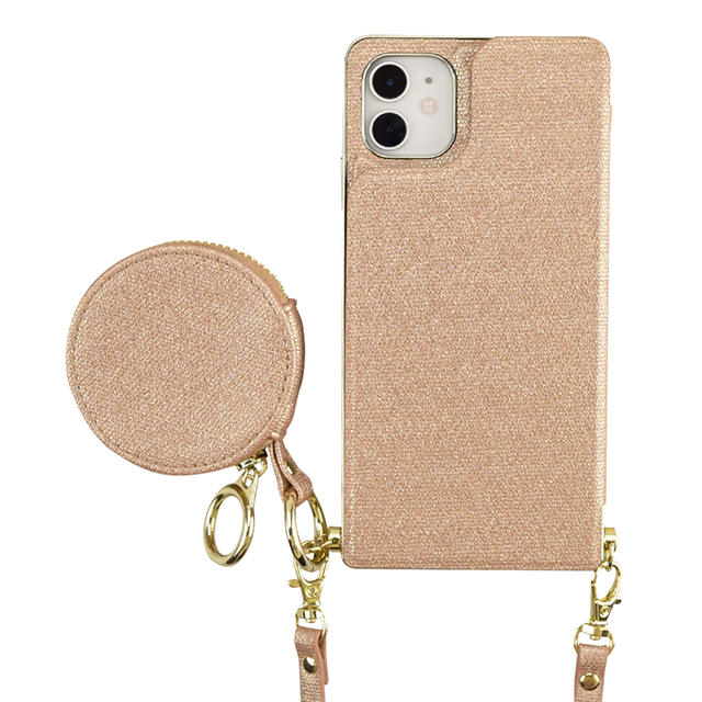 【iPhone11/XR ケース】Cross Body Case Glitter Series for iPhone11 (coral copper)goods_nameサブ画像