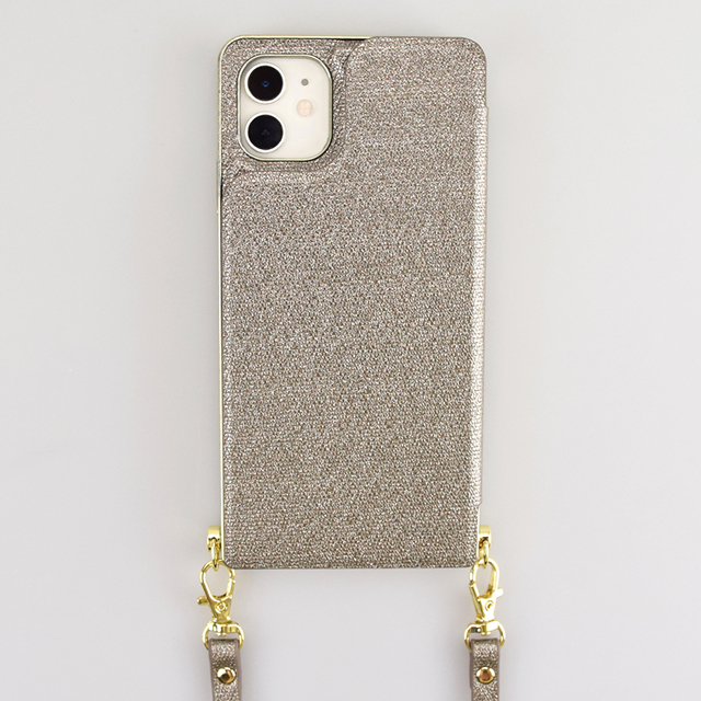 【iPhone11/XR ケース】Cross Body Case Glitter Series for iPhone11 (charcoal silver)サブ画像