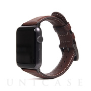 【Apple Watch バンド 45/44/42mm】Italian Minerva Box Leather (ブラウン) for Apple Watch SE(第2/1世代)/Series9/8/7/6/5/4/3/2/1