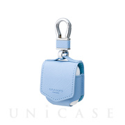 【AirPods(第2/1世代) ケース】“EURO Passione” PU Leather Case (Light Blue)