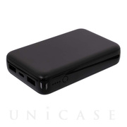 USB Type-Cケーブル付属 小型軽量モバイルバッテリー 10000mAh USB Type-C入出力＋USB Type-A出力 (ブラック)