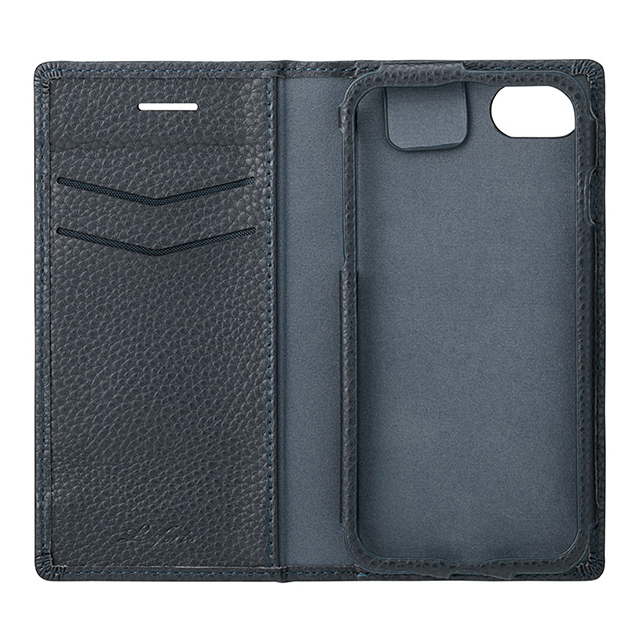 【iPhoneSE(第3/2世代)/8/7/6s/6 ケース】“Shrink” PU Leather Book Case (Navy)サブ画像