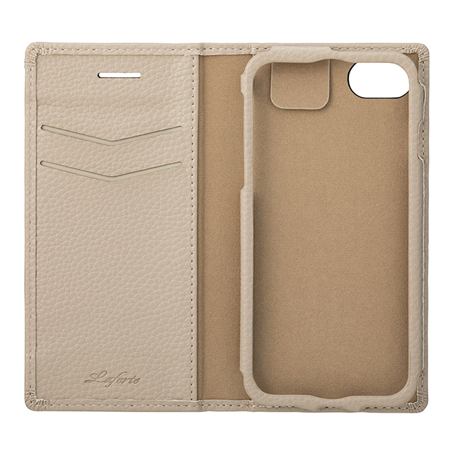 【iPhoneSE(第3/2世代)/8/7/6s/6 ケース】“Shrink” PU Leather Book Case (Greige)サブ画像