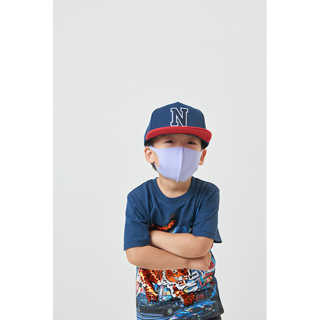 デザイナーズパックマスク[冷感（涼感）･抗菌･防臭･360度ストレッチ性能付き] キッズ (パープル)サブ画像