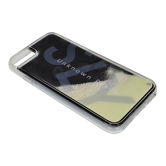 【iPhoneSE(第3/2世代)/8/7/6s/6 ケース】SLY ラメ入りネオンサンドケース (白×黒)サブ画像