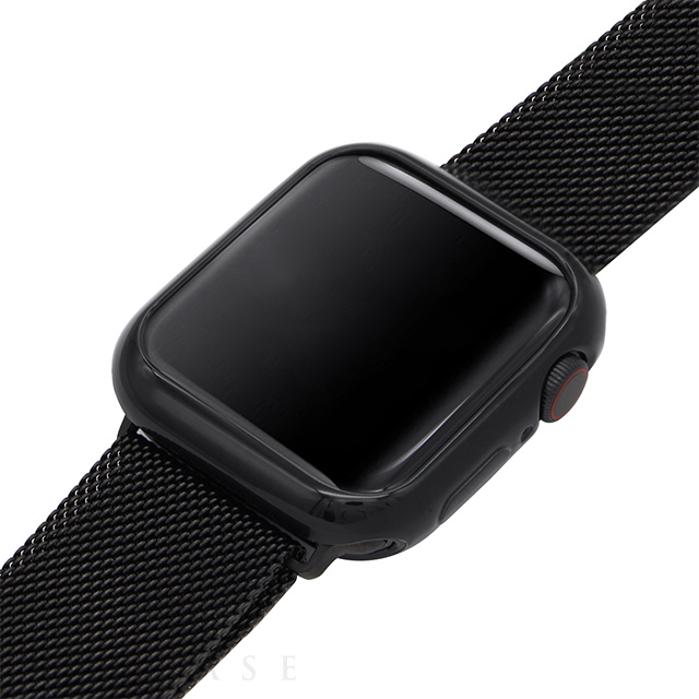【Apple Watch ケース 44mm】メタリックソフトケース (ブラック) for Apple Watch SE(第2/1世代)/Series6/5/4