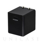 PD30W対応 USB Type-C 1ポート AC USB充電器 PD3.0 最大出力30W OWL-APD30C1シリーズ (ブラック)