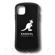 【iPhone11/XR ケース】KANGOL ハイブリッドガラスケース (ブラック)