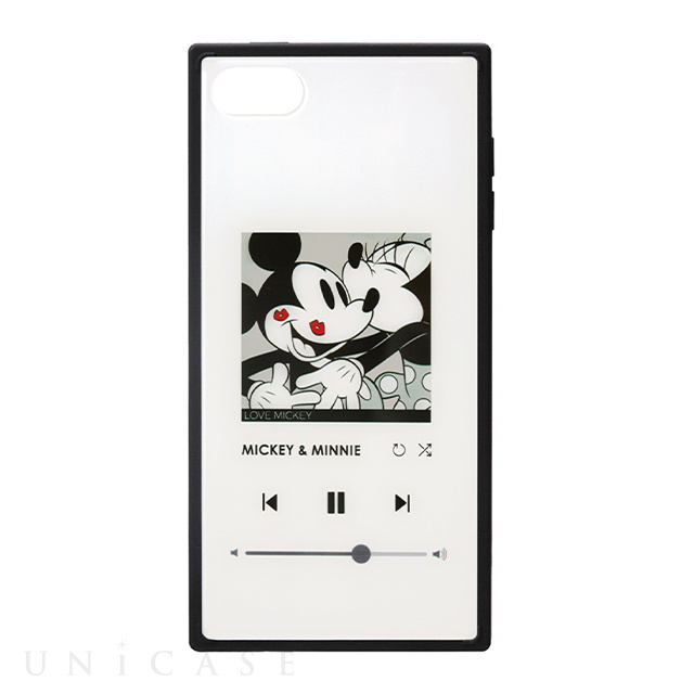 【iPod touch(第7/6/5世代) ケース】ガラスハイブリッドケース (ミッキーマウス/ホワイト)