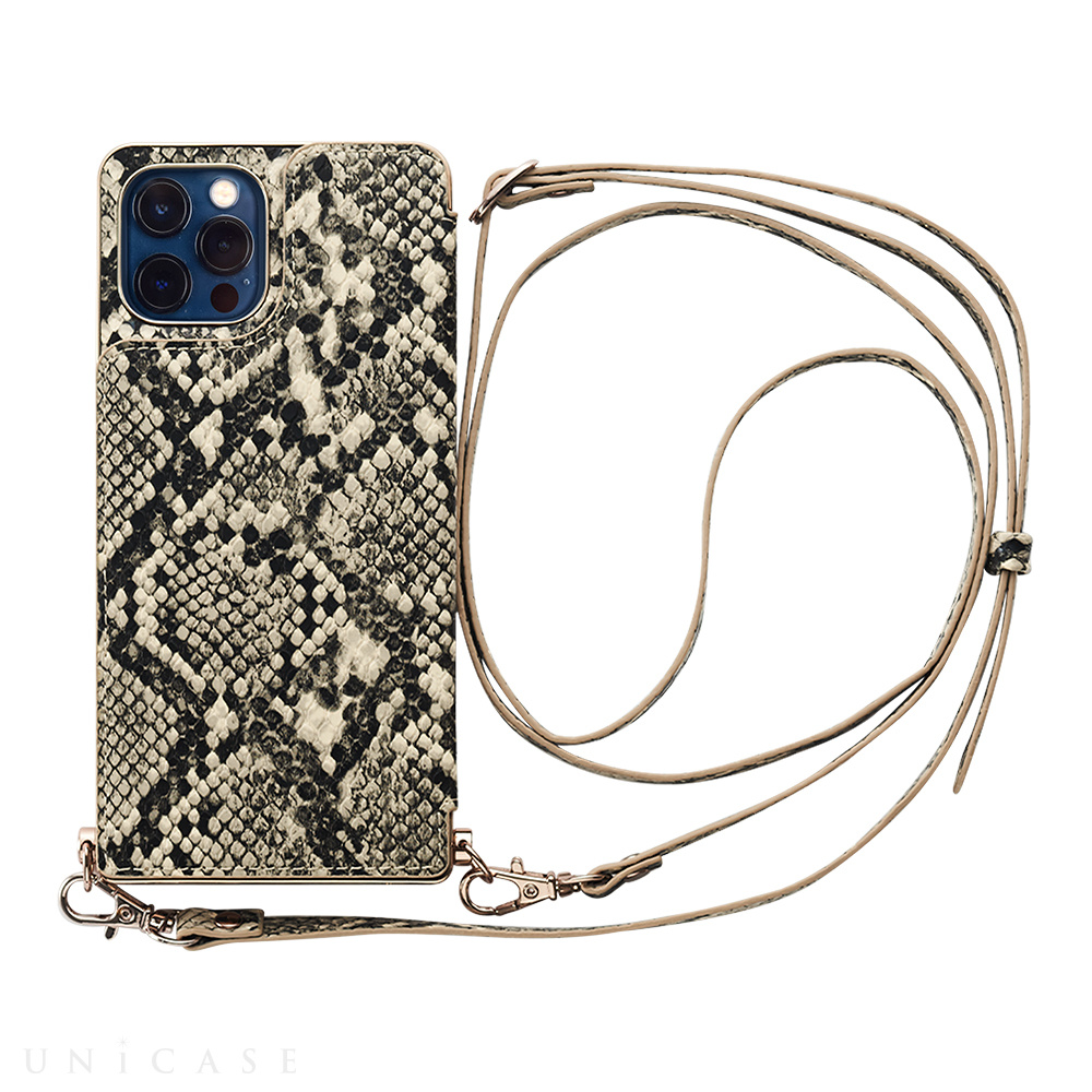 【iPhone12/12 Pro ケース】Cross Body Case Animal Series for iPhone12/12 Pro （python）