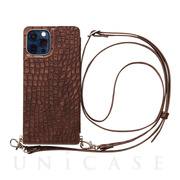 【iPhone12/12 Pro ケース】Cross Body Case Animal Series for iPhone12/12 Pro （crocodile）