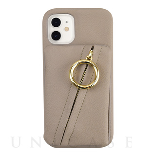 【iPhone12 mini ケース】Clutch Ring Case for iPhone12 mini (beige) 