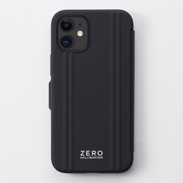 【iPhone12 mini ケース】ZERO HALLIBURTON Hybrid Shockproof Flip Case for iPhone12 mini (Black)サブ画像
