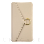 【iPhone12/12 Pro ケース】Letter Ring Flipcase for iPhone12/12 Pro (beige)