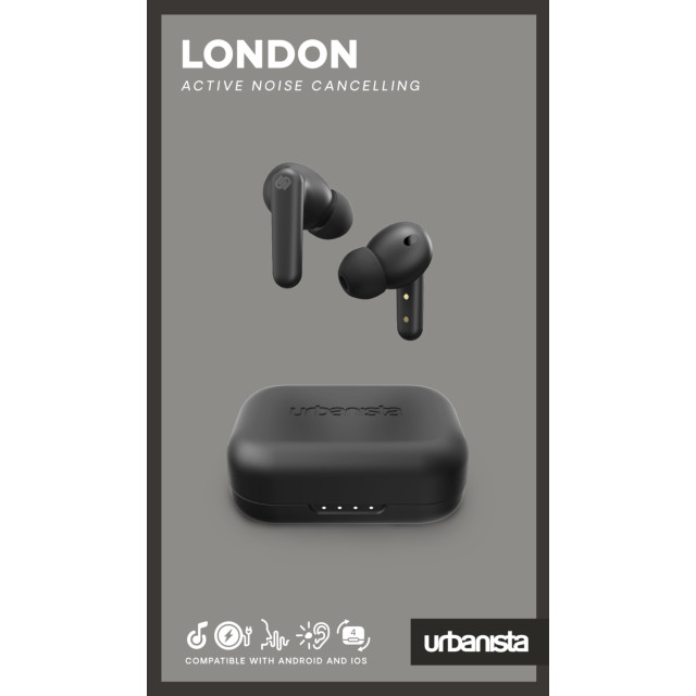【完全ワイヤレスイヤホン】LONDON True Wireless (MIDNIGHT BLACK)サブ画像