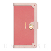 【iPhoneSE(第3/2世代)/8/7/6s/6 ケース】手帳型ケース Heart Lock (Milky Pink)