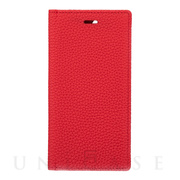 【iPhone12 mini ケース】Shrunken-Calf Leather Book Case (Red)