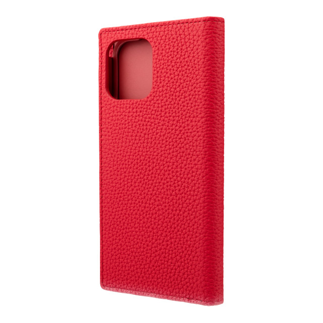【iPhone12/12 Pro ケース】Shrunken-Calf Leather Book Case (Red)サブ画像